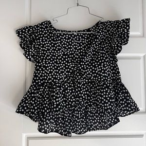 black and white blouse